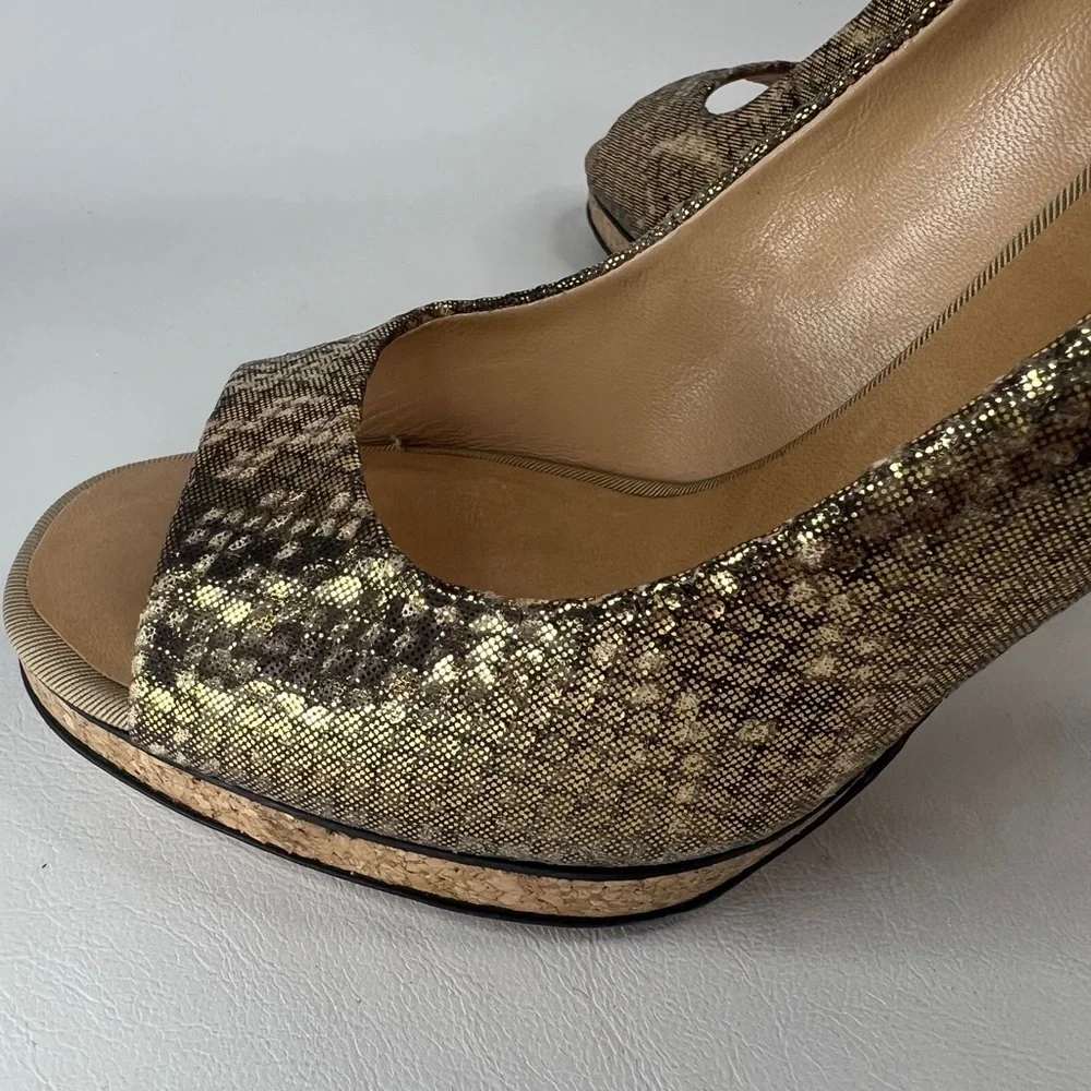 GIUSEPPE ZANOTTI DESIGN Made in Italy 🇮🇹 GENUINE LEATHER Snakeskin Heels‎ 38.5